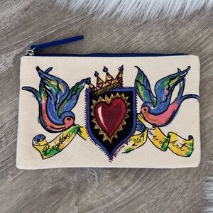 ❤️🕊️BRIGHTON 2019 "Love of Art" Canvas Zippered Cosmetic/Toiletry Pouch